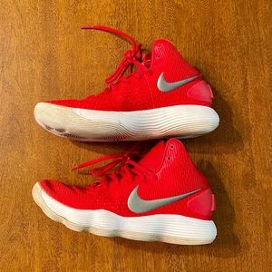 Red Nike HD Basketball Shoes